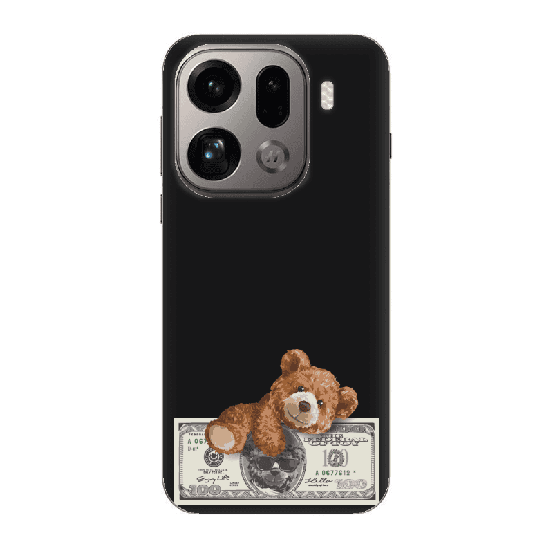 Oppo Find X9 Pro Money Style Black Colored Silicone TPU Θήκη